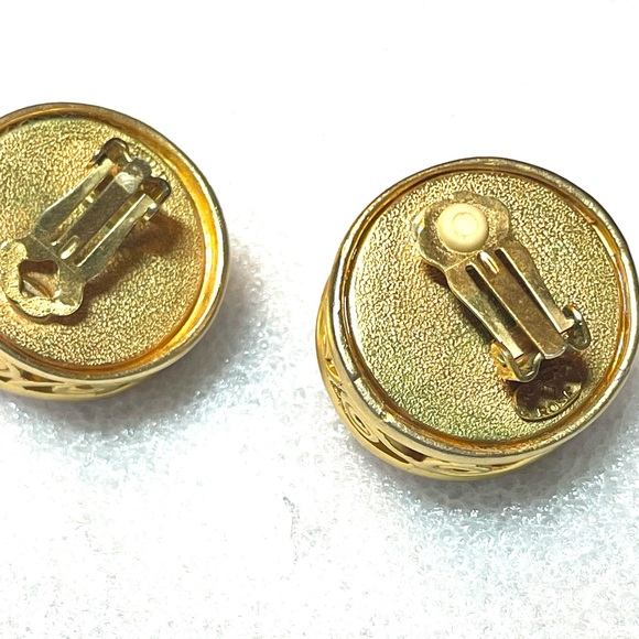 Elegant Robert Rose Gold and Red Clip on Earrings